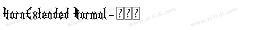 HornExtended Normal字体转换